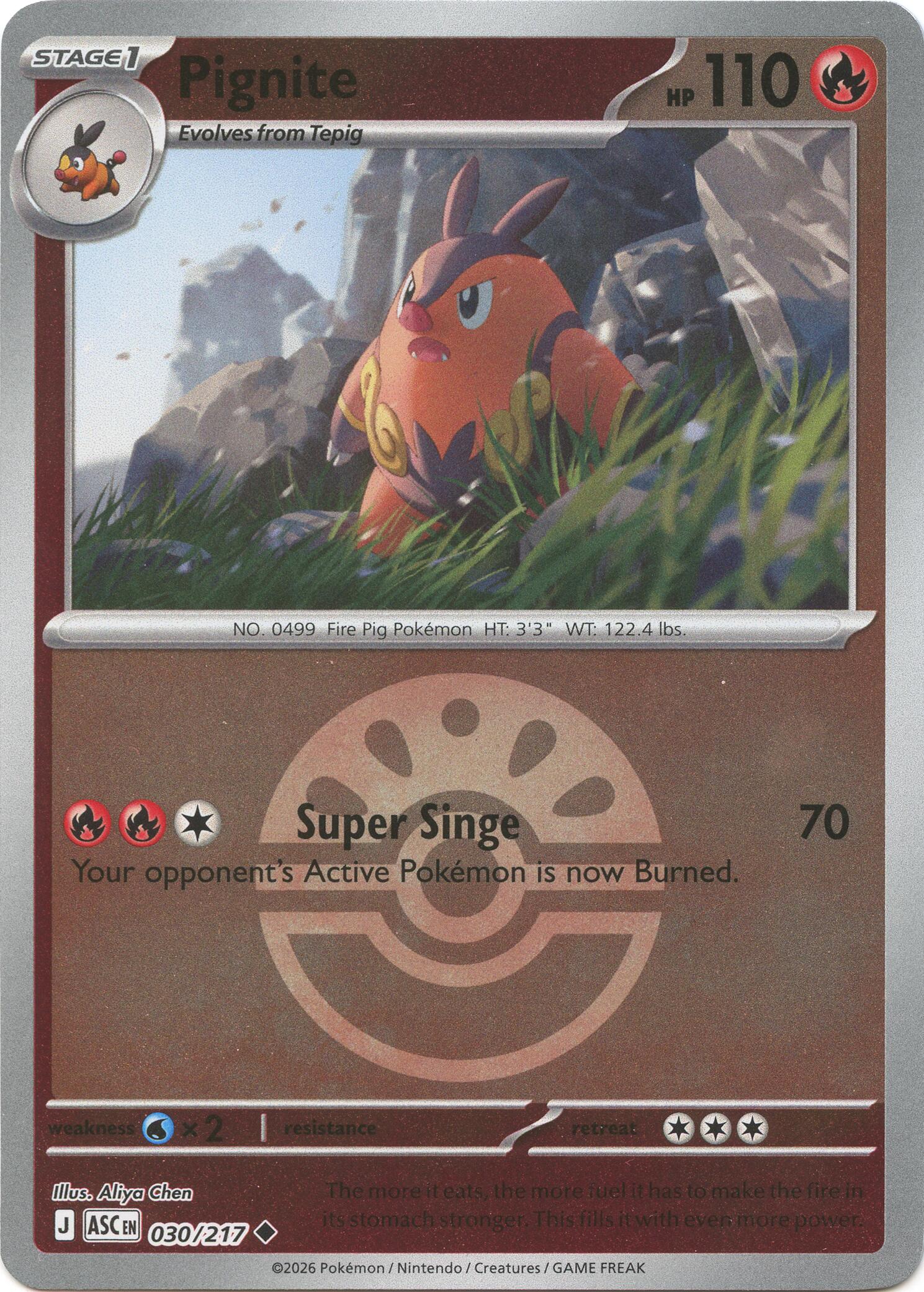 Pignite (030/217) (Friend Ball) [Mega Evolution: Ascended Heroes] | Shuffle n Cut Hobbies & Games