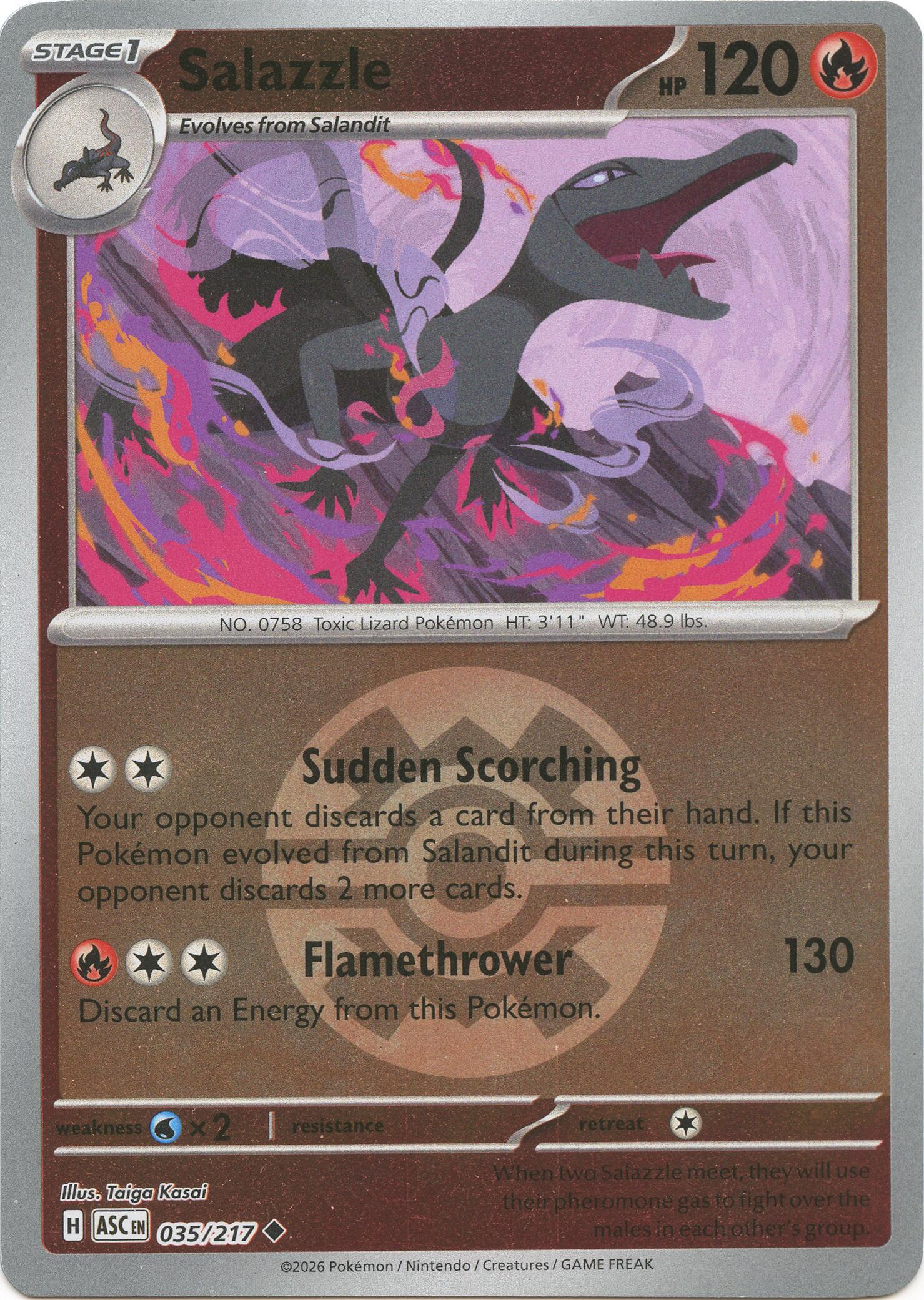 Salazzle (035/217) (Quick Ball) [Mega Evolution: Ascended Heroes] | Shuffle n Cut Hobbies & Games