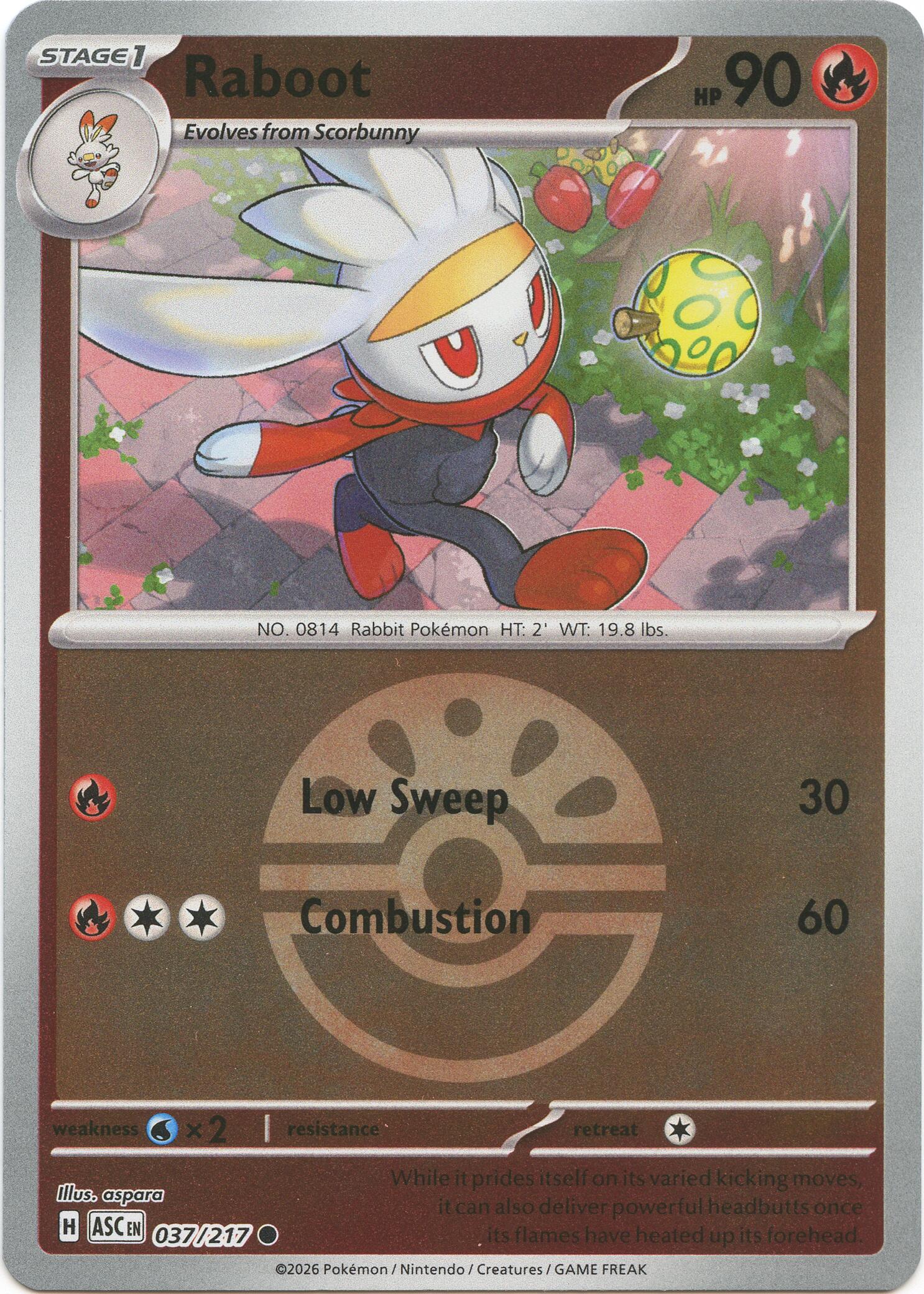 Raboot (037/217) (Friend Ball) [Mega Evolution: Ascended Heroes] | Shuffle n Cut Hobbies & Games
