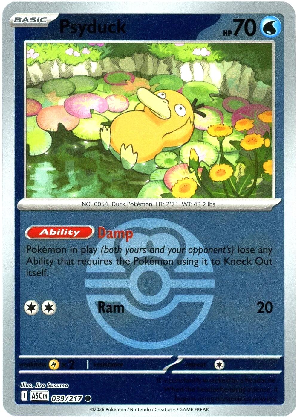 Psyduck (039/217) (Love Ball) [Mega Evolution: Ascended Heroes] | Shuffle n Cut Hobbies & Games