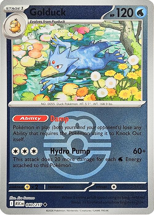 Golduck (040/217) (Love Ball) [Mega Evolution: Ascended Heroes] | Shuffle n Cut Hobbies & Games