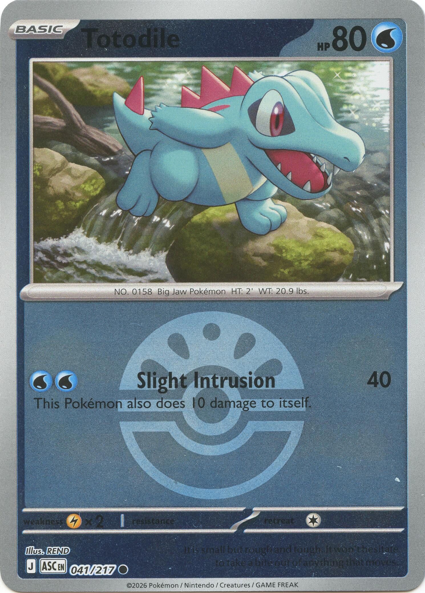 Totodile (041/217) (Friend Ball) [Mega Evolution: Ascended Heroes] | Shuffle n Cut Hobbies & Games