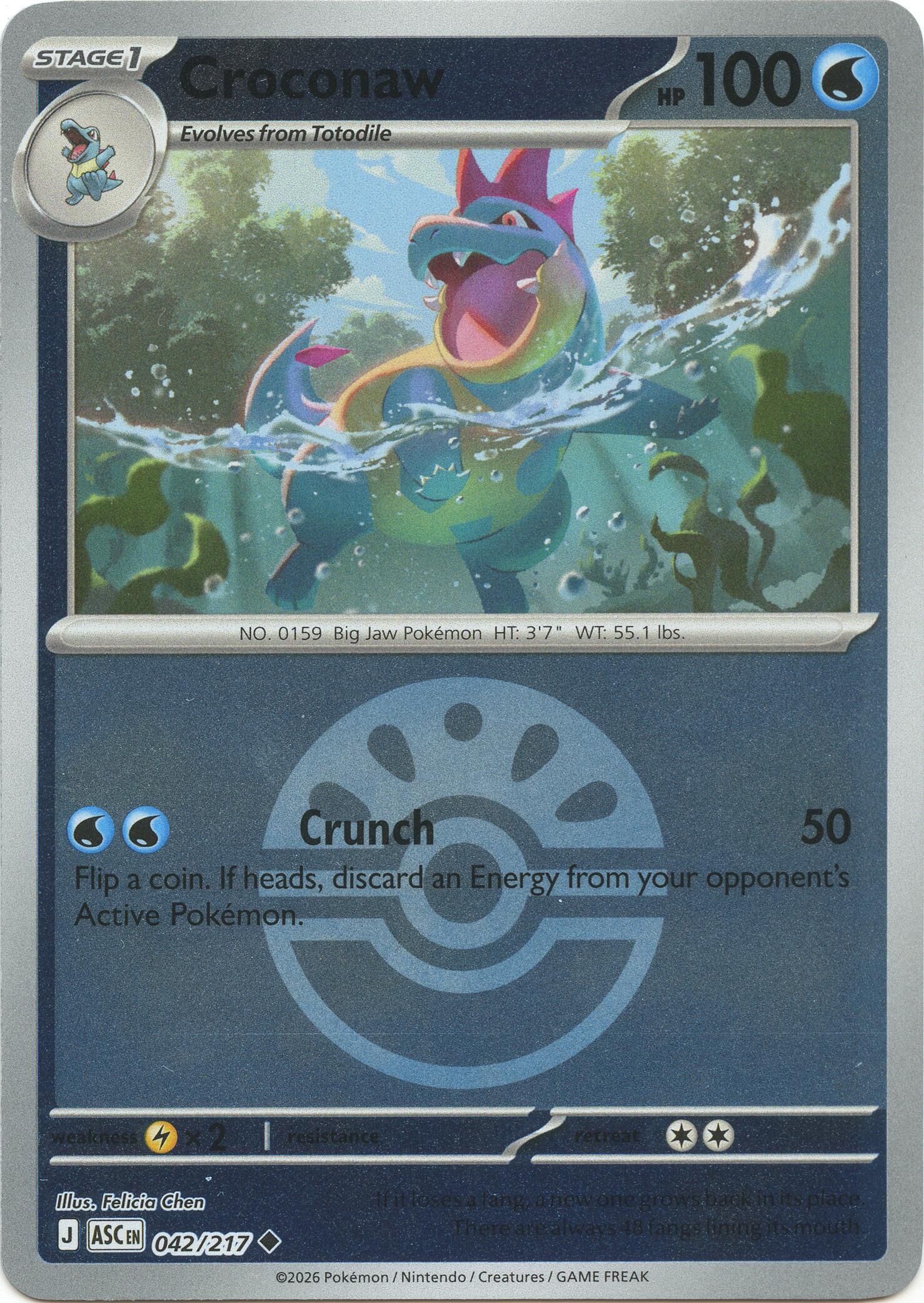 Croconaw (042/217) (Friend Ball) [Mega Evolution: Ascended Heroes] | Shuffle n Cut Hobbies & Games