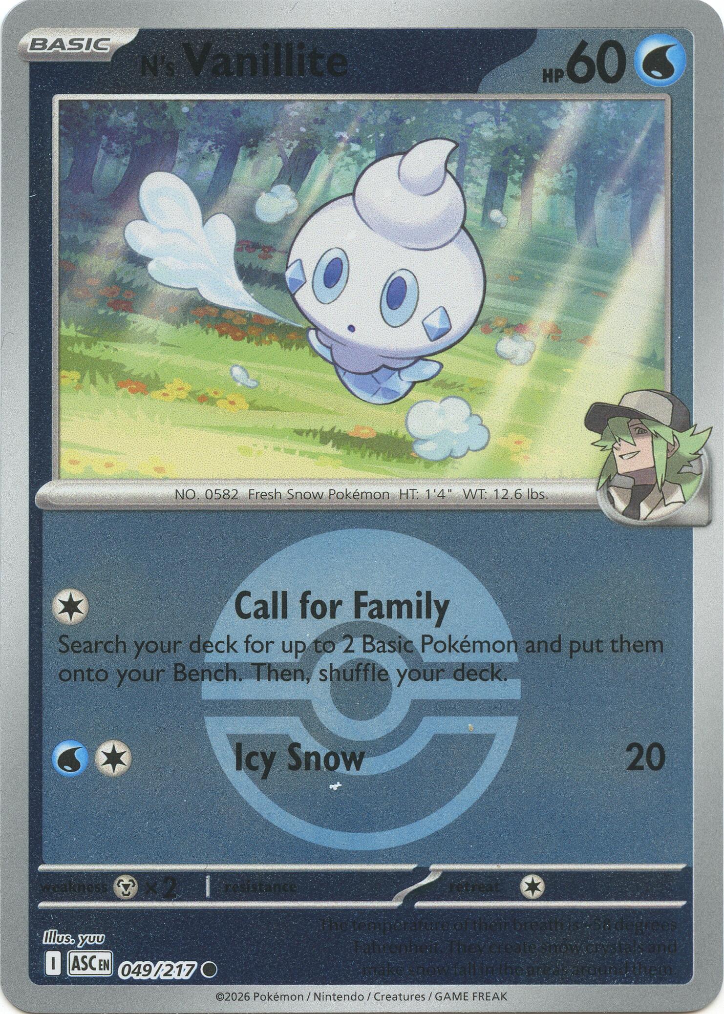 N's Vanillite (049/217) (Poke Ball) [Mega Evolution: Ascended Heroes] | Shuffle n Cut Hobbies & Games