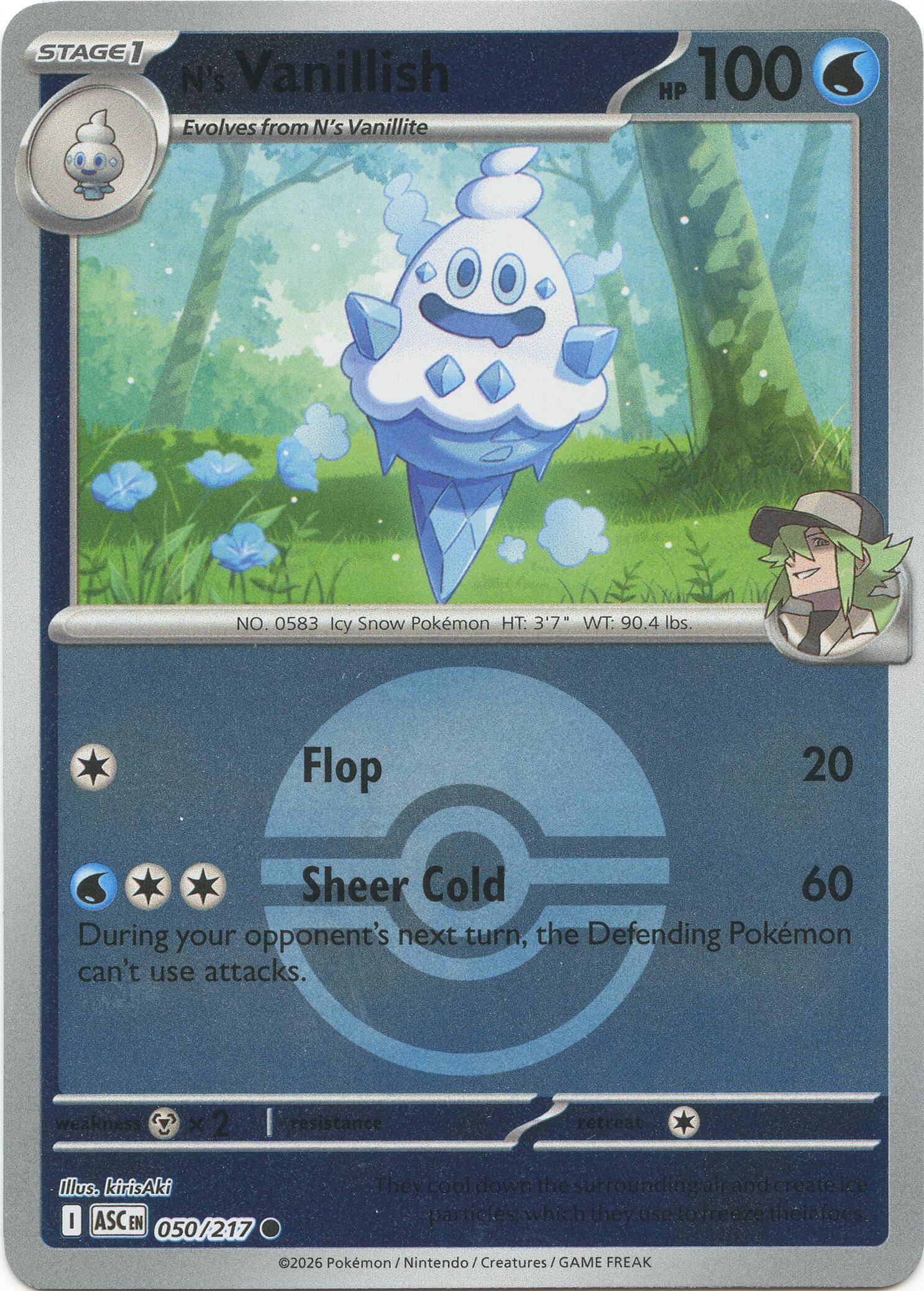 N's Vanillish (050/217) (Poke Ball) [Mega Evolution: Ascended Heroes] | Shuffle n Cut Hobbies & Games