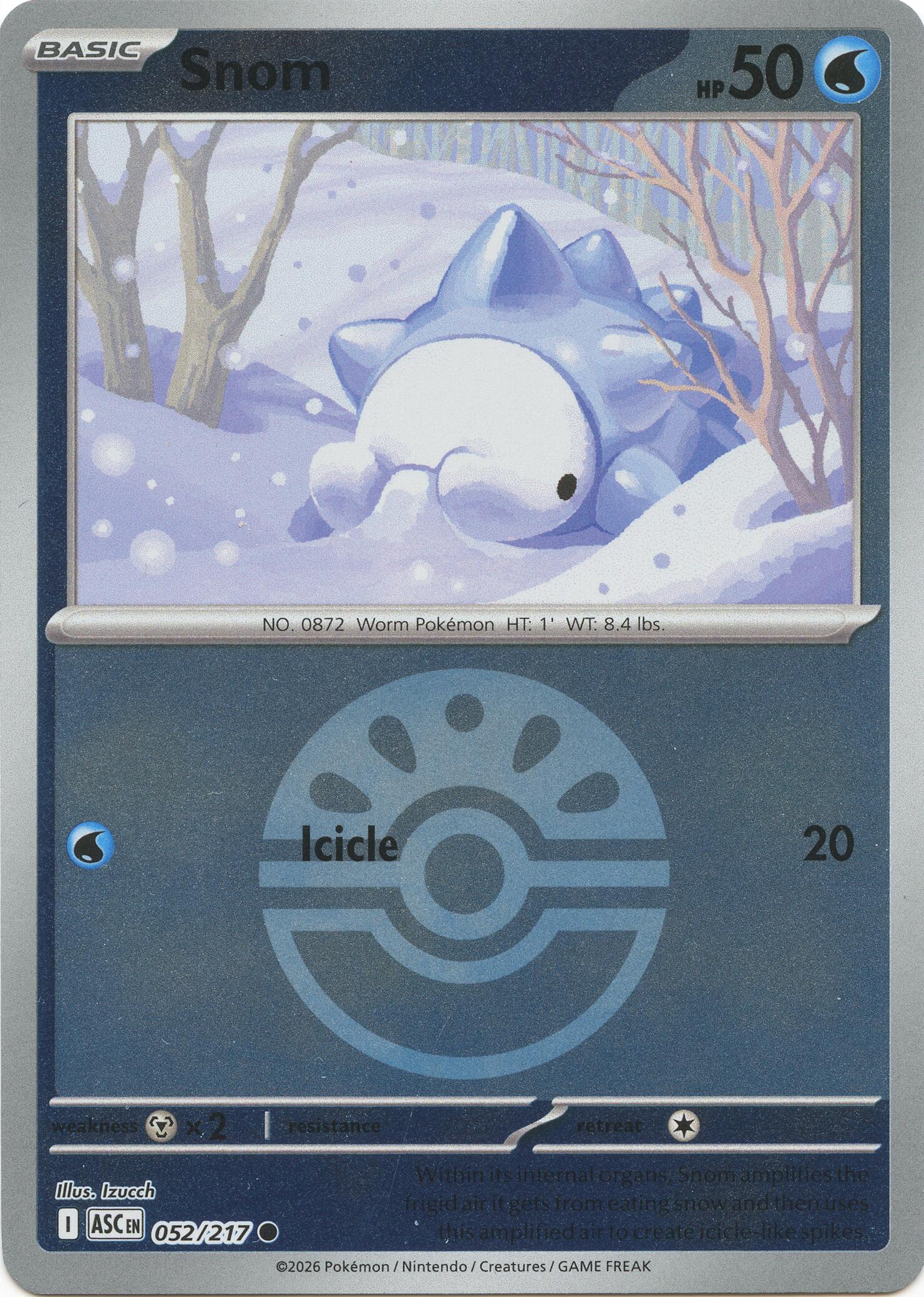 Snom (052/217) (Friend Ball) [Mega Evolution: Ascended Heroes] | Shuffle n Cut Hobbies & Games