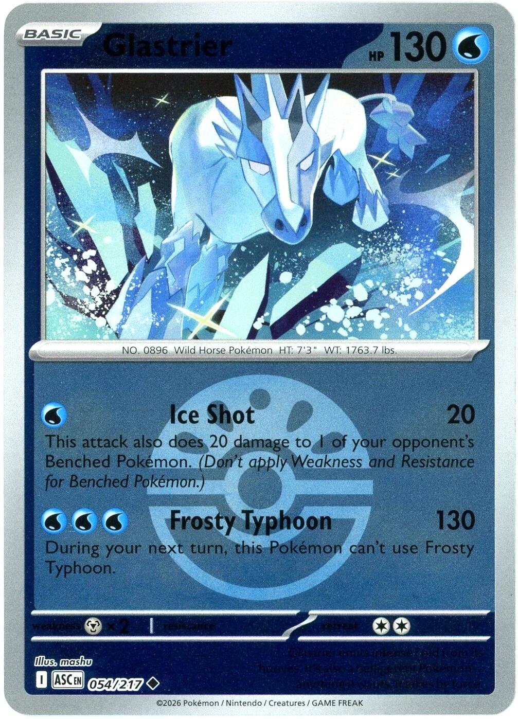 Glastrier (054/217) (Friend Ball) [Mega Evolution: Ascended Heroes] | Shuffle n Cut Hobbies & Games