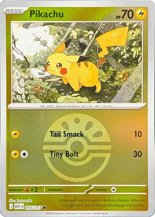 Pikachu (055/217) (Friend Ball) [Mega Evolution: Ascended Heroes] | Shuffle n Cut Hobbies & Games