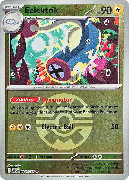 Eelektrik (060/217) (Quick Ball) [Mega Evolution: Ascended Heroes] | Shuffle n Cut Hobbies & Games