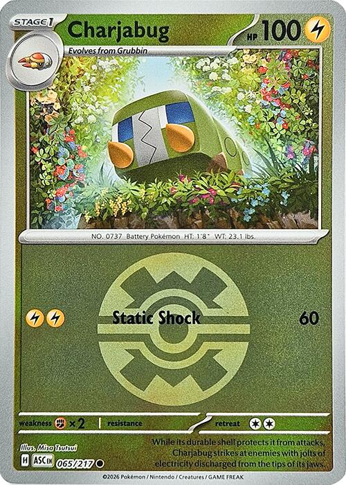 Charjabug (065/217) (Quick Ball) [Mega Evolution: Ascended Heroes] | Shuffle n Cut Hobbies & Games