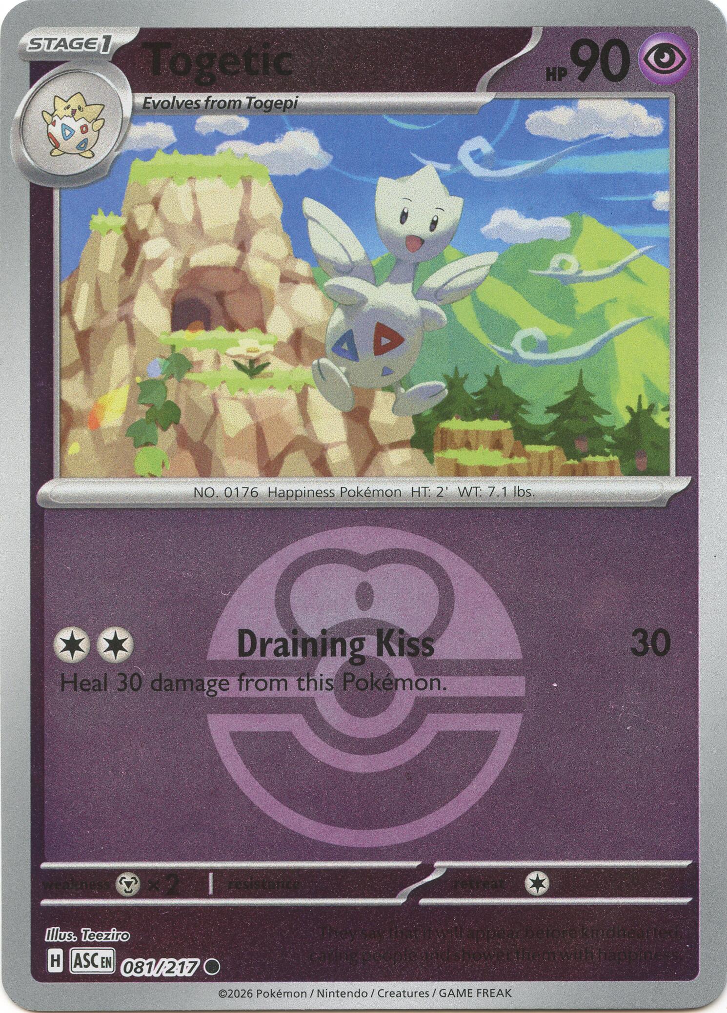 Togetic (081/217) (Love Ball) [Mega Evolution: Ascended Heroes] | Shuffle n Cut Hobbies & Games