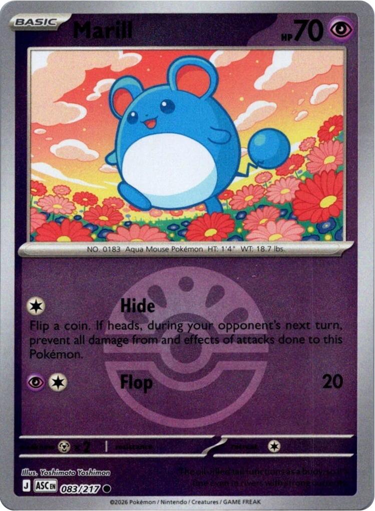 Marill (083/217) (Friend Ball) [Mega Evolution: Ascended Heroes] | Shuffle n Cut Hobbies & Games