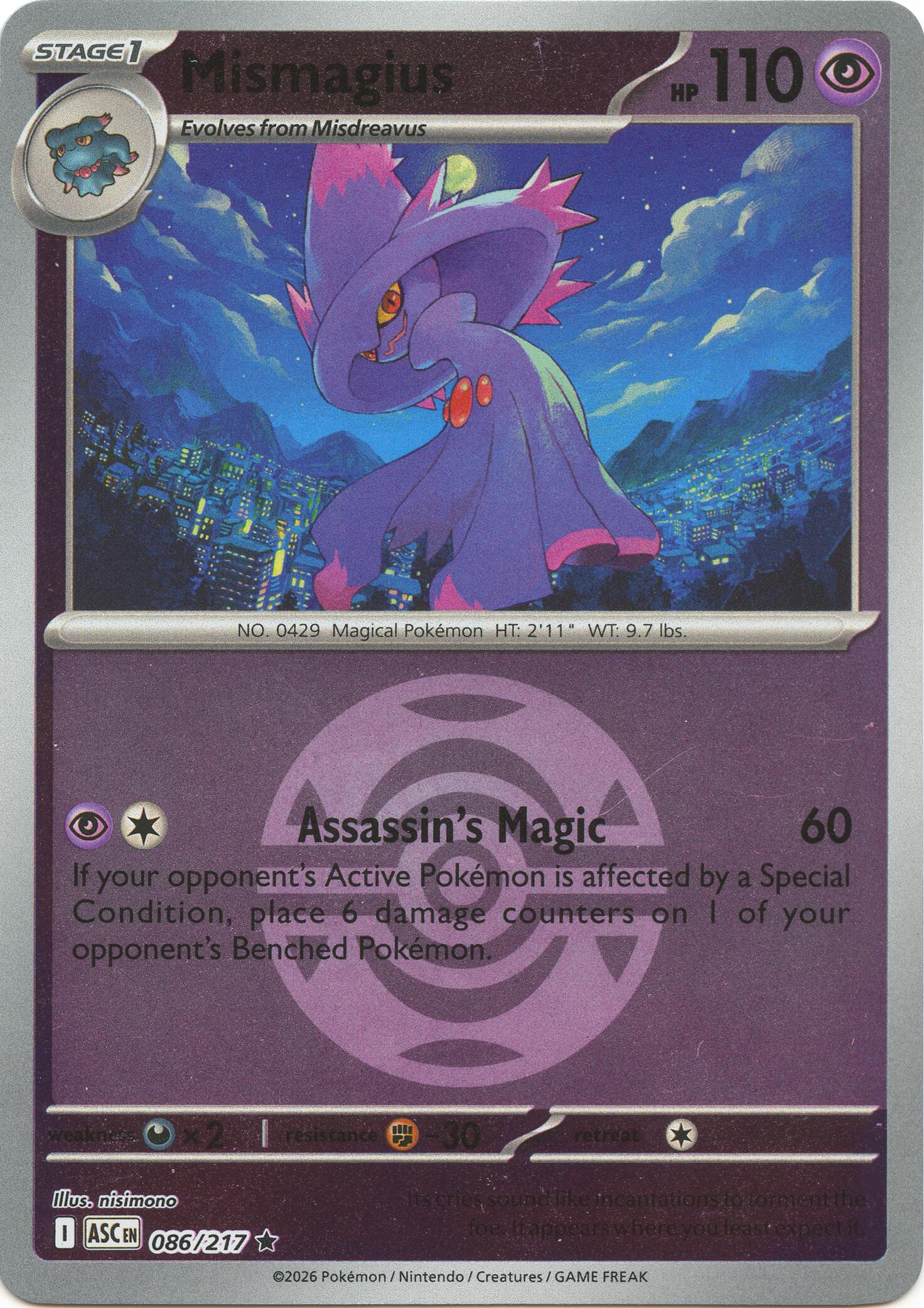 Mismagius (086/217) (Dusk Ball) [Mega Evolution: Ascended Heroes] | Shuffle n Cut Hobbies & Games