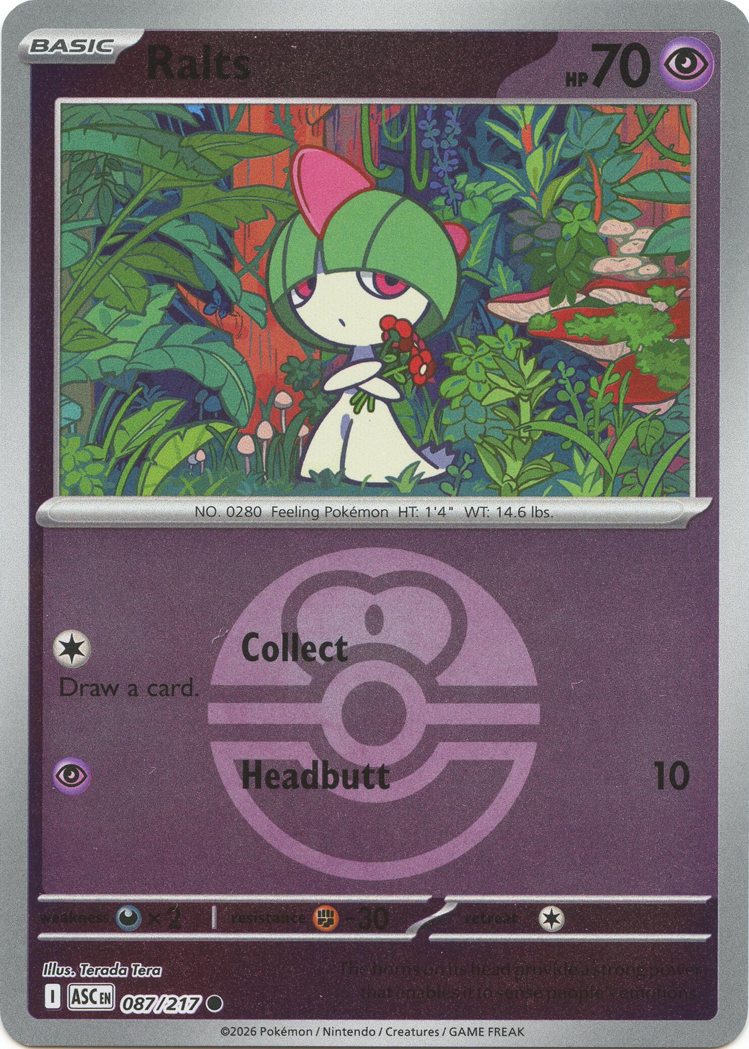 Ralts (087/217) (Love Ball) [Mega Evolution: Ascended Heroes] | Shuffle n Cut Hobbies & Games