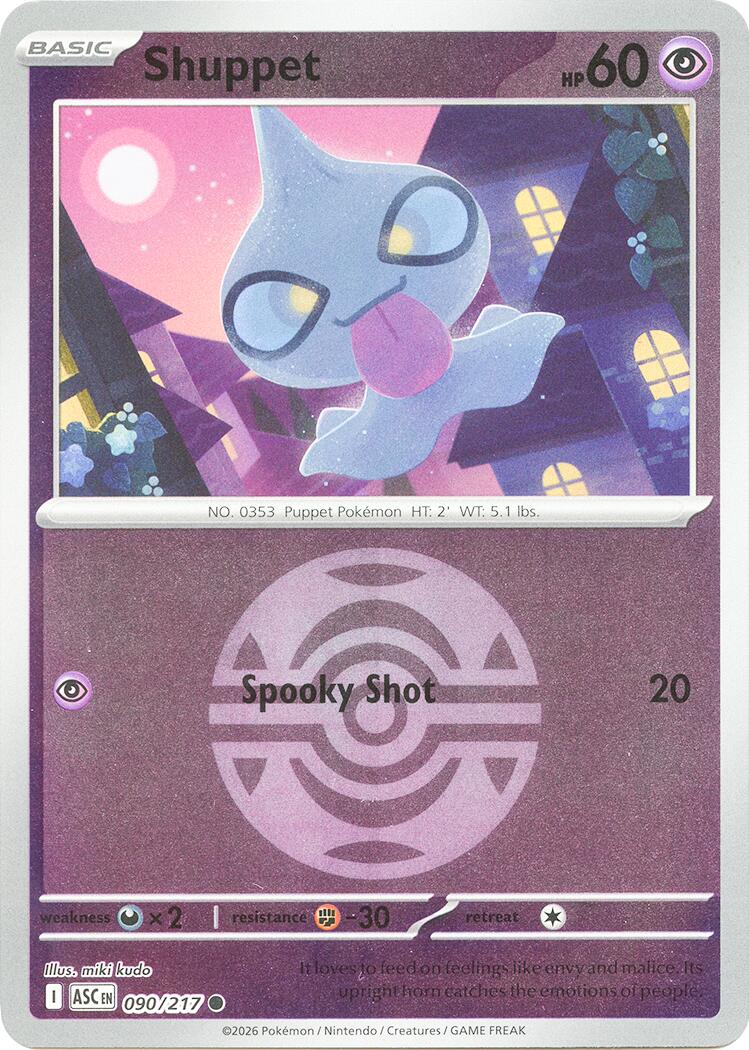 Shuppet (090/217) (Dusk Ball) [Mega Evolution: Ascended Heroes] | Shuffle n Cut Hobbies & Games