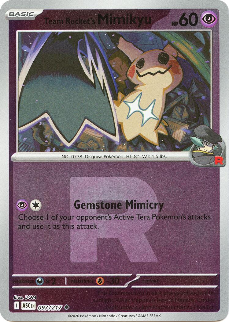 Team Rocket's Mimikyu (097/217) (Team Rocket) [Mega Evolution: Ascended Heroes] | Shuffle n Cut Hobbies & Games