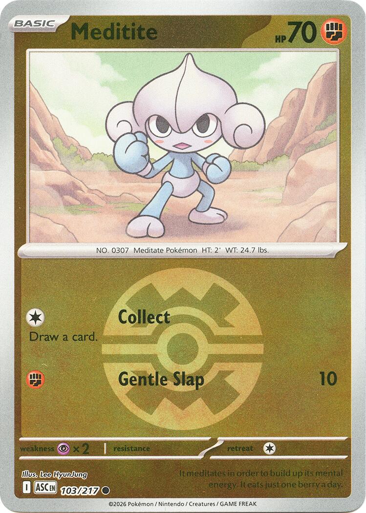 Meditite (103/217) (Quick Ball) [Mega Evolution: Ascended Heroes] | Shuffle n Cut Hobbies & Games