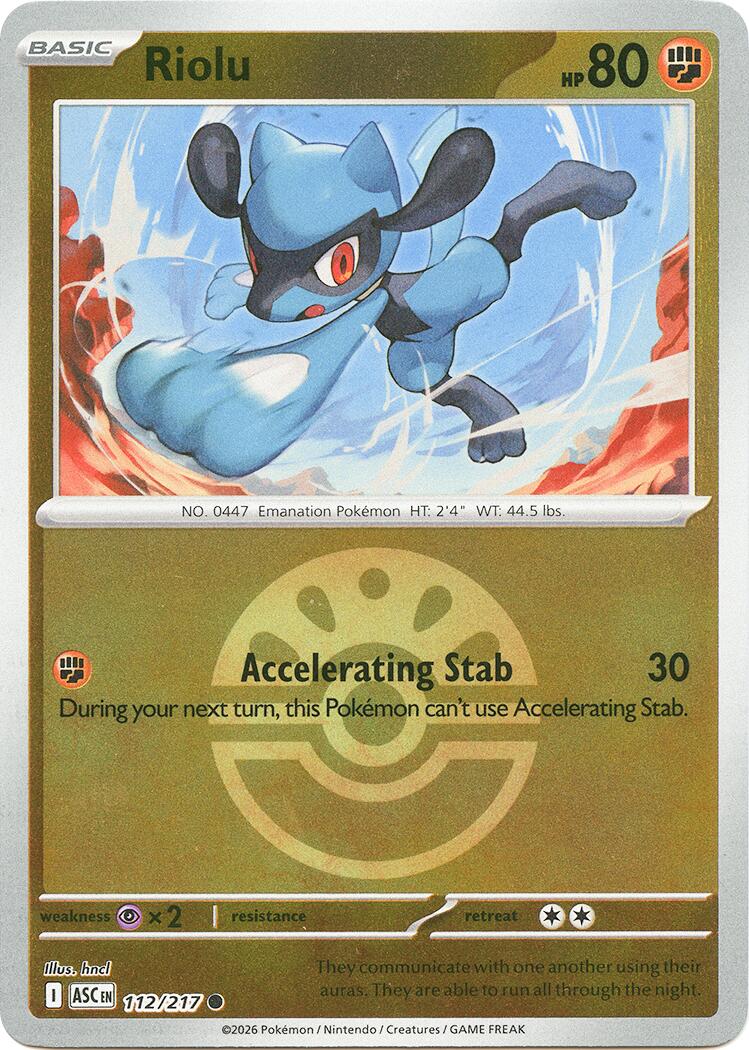 Riolu (112/217) (Friend Ball) [Mega Evolution: Ascended Heroes] | Shuffle n Cut Hobbies & Games