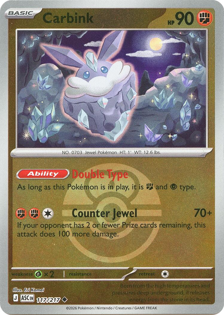 Carbink (117/217) (Dusk Ball) [Mega Evolution: Ascended Heroes] | Shuffle n Cut Hobbies & Games