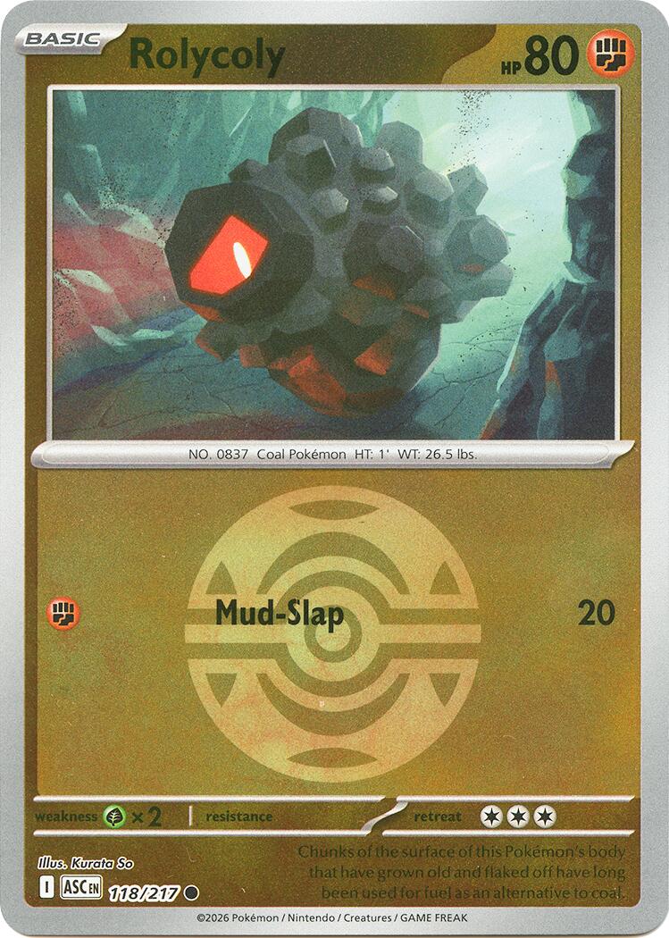 Rolycoly (118/217) (Dusk Ball) [Mega Evolution: Ascended Heroes] | Shuffle n Cut Hobbies & Games