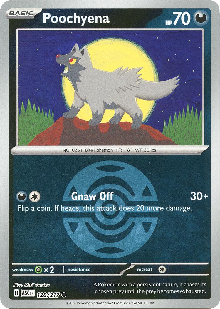 Poochyena (128/217) (Dusk Ball) [Mega Evolution: Ascended Heroes] | Shuffle n Cut Hobbies & Games