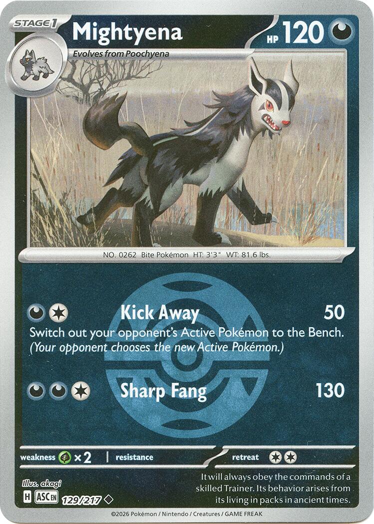 Mightyena (129/217) (Dusk Ball) [Mega Evolution: Ascended Heroes] | Shuffle n Cut Hobbies & Games