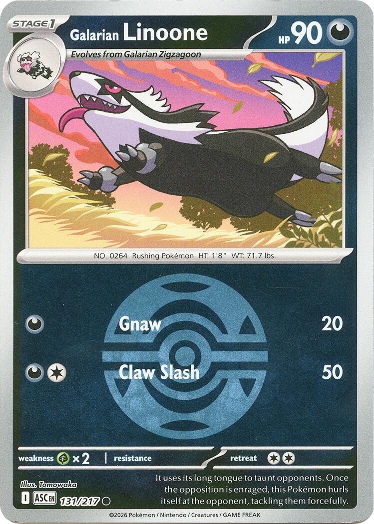 Galarian Linoone (131/217) (Dusk Ball) [Mega Evolution: Ascended Heroes] | Shuffle n Cut Hobbies & Games