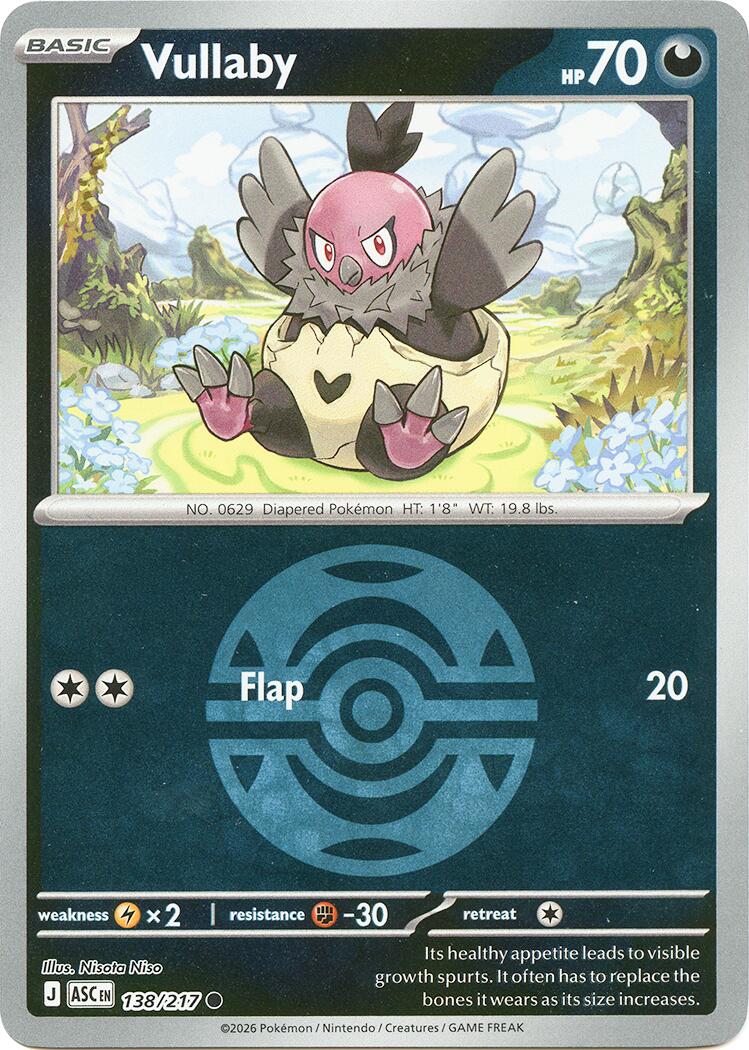 Vullaby (138/217) (Dusk Ball) [Mega Evolution: Ascended Heroes] | Shuffle n Cut Hobbies & Games
