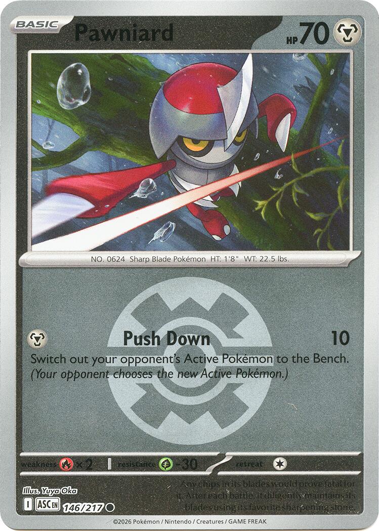 Pawniard (146/217) (Quick Ball) [Mega Evolution: Ascended Heroes] | Shuffle n Cut Hobbies & Games