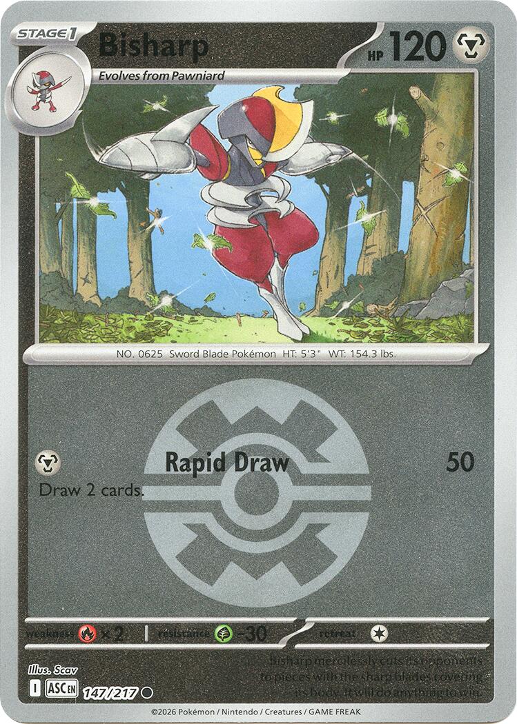 Bisharp (147/217) (Quick Ball) [Mega Evolution: Ascended Heroes] | Shuffle n Cut Hobbies & Games
