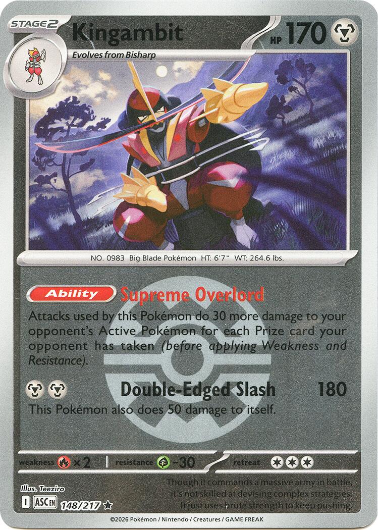 Kingambit (148/217) (Quick Ball) [Mega Evolution: Ascended Heroes] | Shuffle n Cut Hobbies & Games