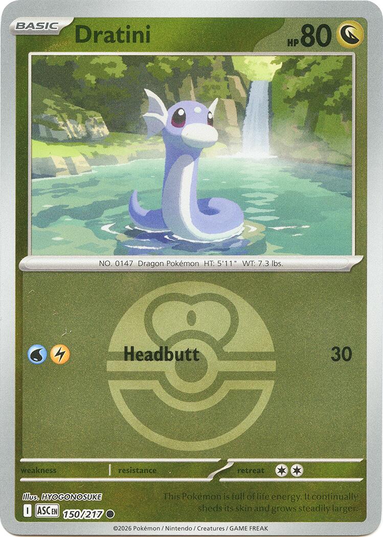 Dratini (150/217) (Love Ball) [Mega Evolution: Ascended Heroes] | Shuffle n Cut Hobbies & Games