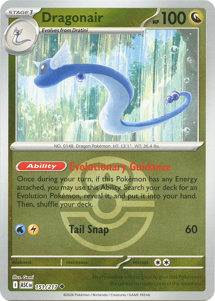 Dragonair (151/217) (Love Ball) [Mega Evolution: Ascended Heroes] | Shuffle n Cut Hobbies & Games