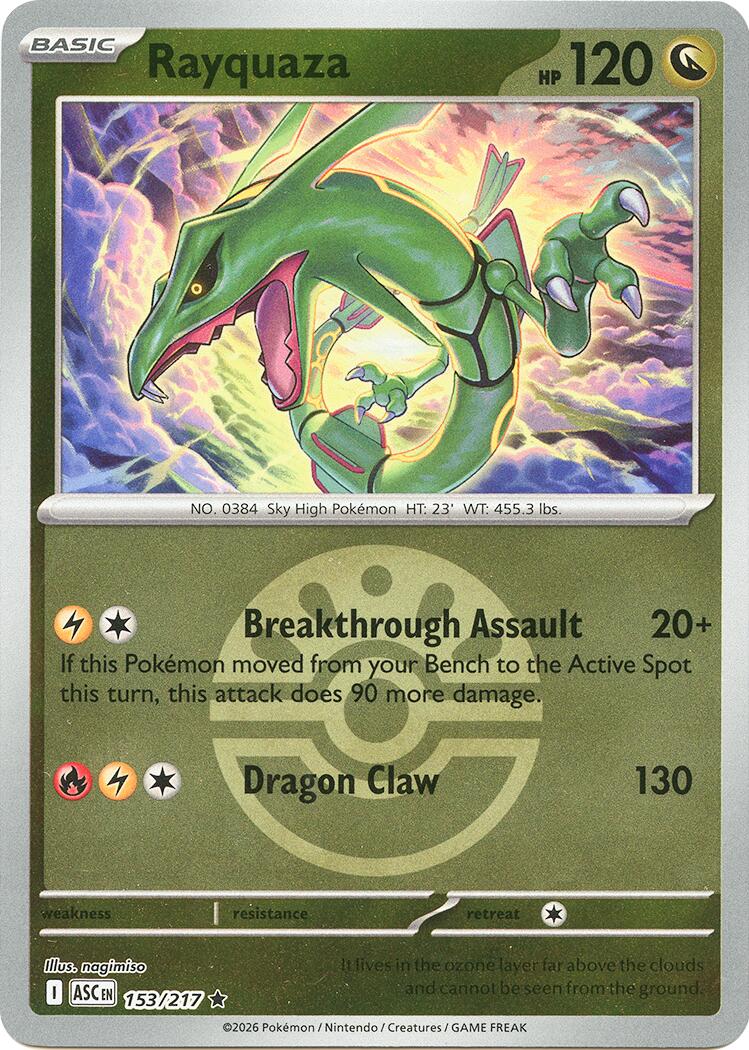 Rayquaza (153/217) (Friend Ball) [Mega Evolution: Ascended Heroes] | Shuffle n Cut Hobbies & Games