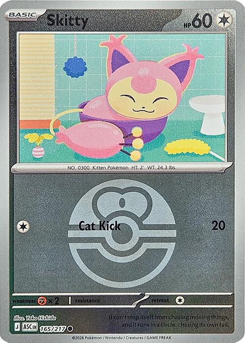 Skitty (165/217) (Love Ball) [Mega Evolution: Ascended Heroes] | Shuffle n Cut Hobbies & Games