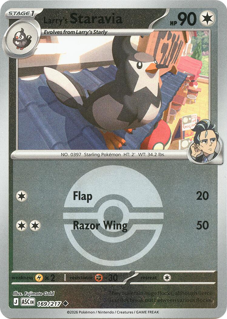 Larry's Staravia (169/217) (Poke Ball) [Mega Evolution: Ascended Heroes] | Shuffle n Cut Hobbies & Games