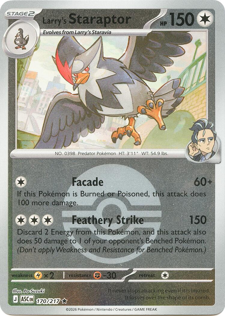 Larry's Staraptor (170/217) (Poke Ball) [Mega Evolution: Ascended Heroes] | Shuffle n Cut Hobbies & Games