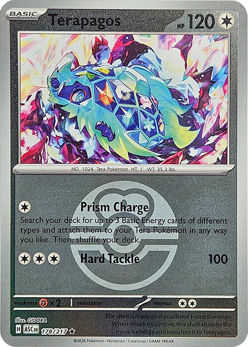 Terapagos (178/217) (Love Ball) [Mega Evolution: Ascended Heroes] | Shuffle n Cut Hobbies & Games