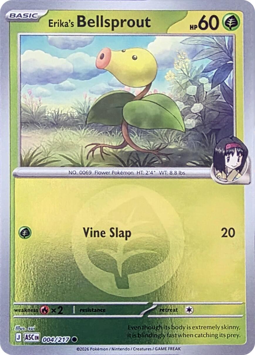 Erika's Bellsprout (004/217) (Energy Symbol Pattern) [Mega Evolution: Ascended Heroes] | Shuffle n Cut Hobbies & Games