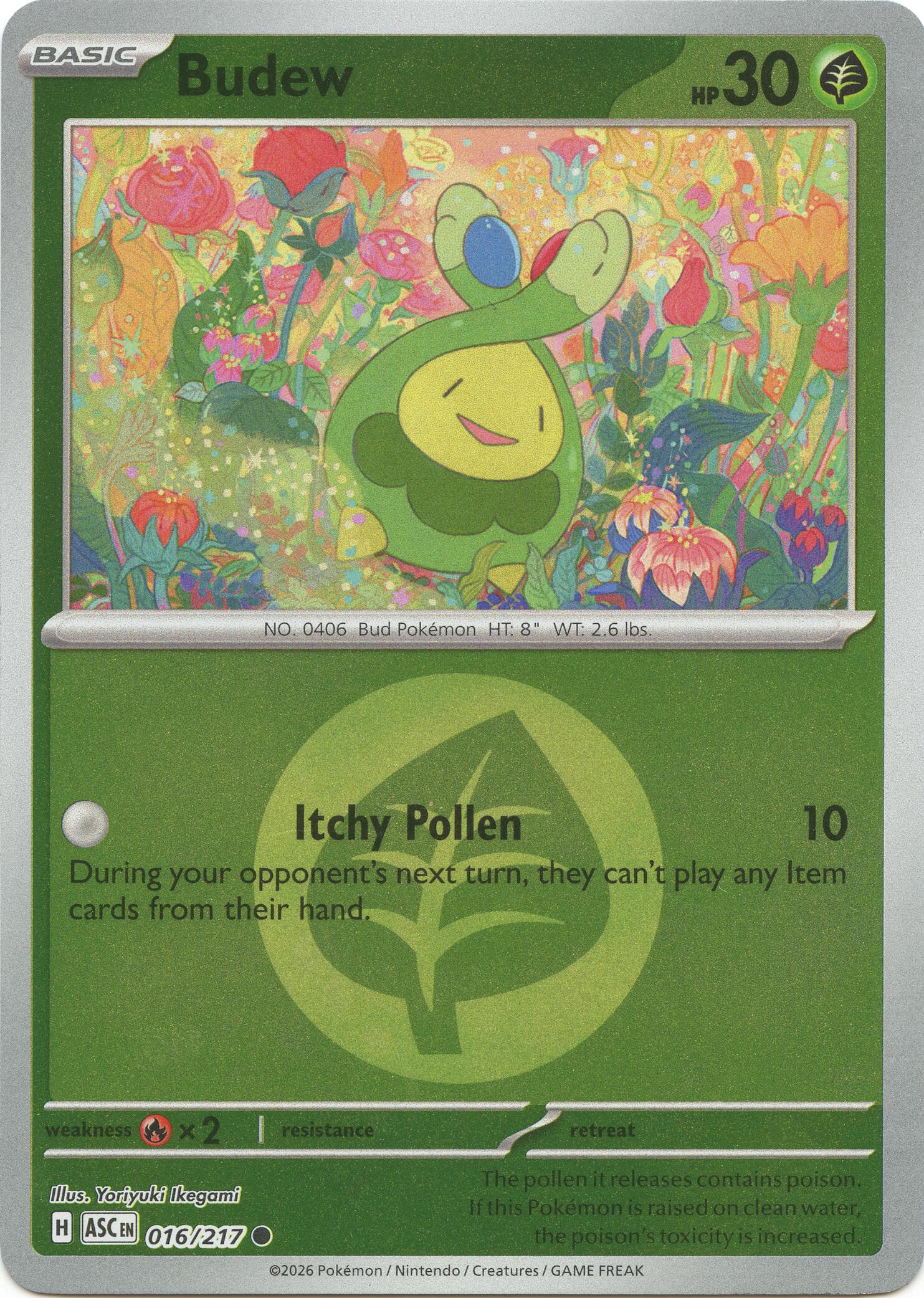 Budew (016/217) (Energy Symbol Pattern) [Mega Evolution: Ascended Heroes] | Shuffle n Cut Hobbies & Games