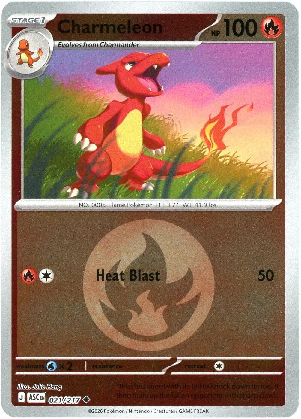 Charmeleon (021/217) (Energy Symbol Pattern) [Mega Evolution: Ascended Heroes] | Shuffle n Cut Hobbies & Games