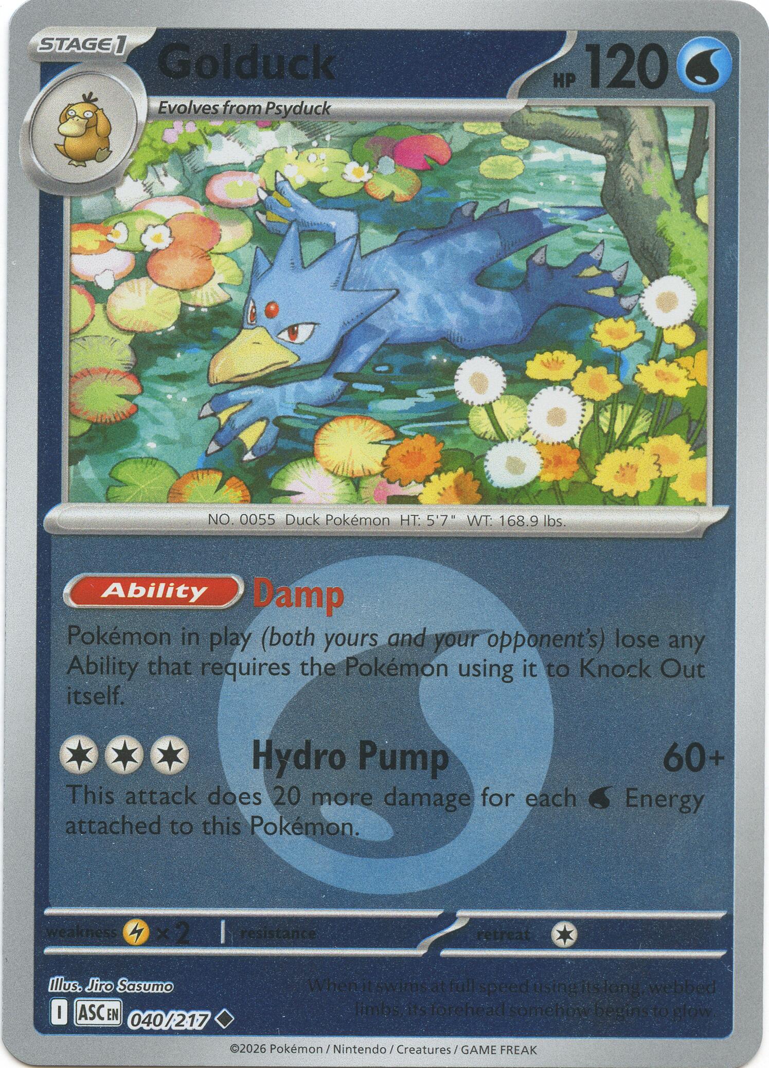 Golduck (040/217) (Energy Symbol Pattern) [Mega Evolution: Ascended Heroes] | Shuffle n Cut Hobbies & Games