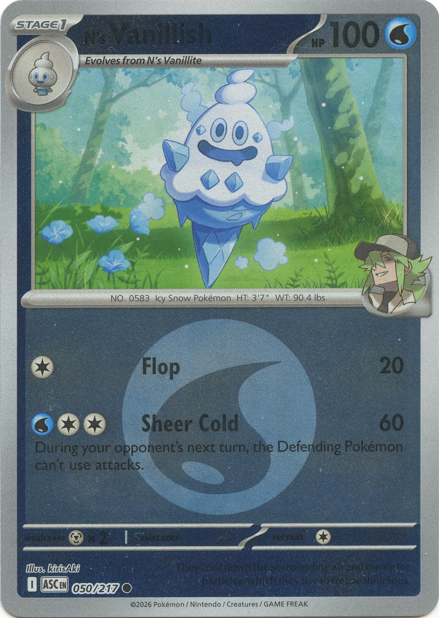 N's Vanillish (050/217) (Energy Symbol Pattern) [Mega Evolution: Ascended Heroes] | Shuffle n Cut Hobbies & Games