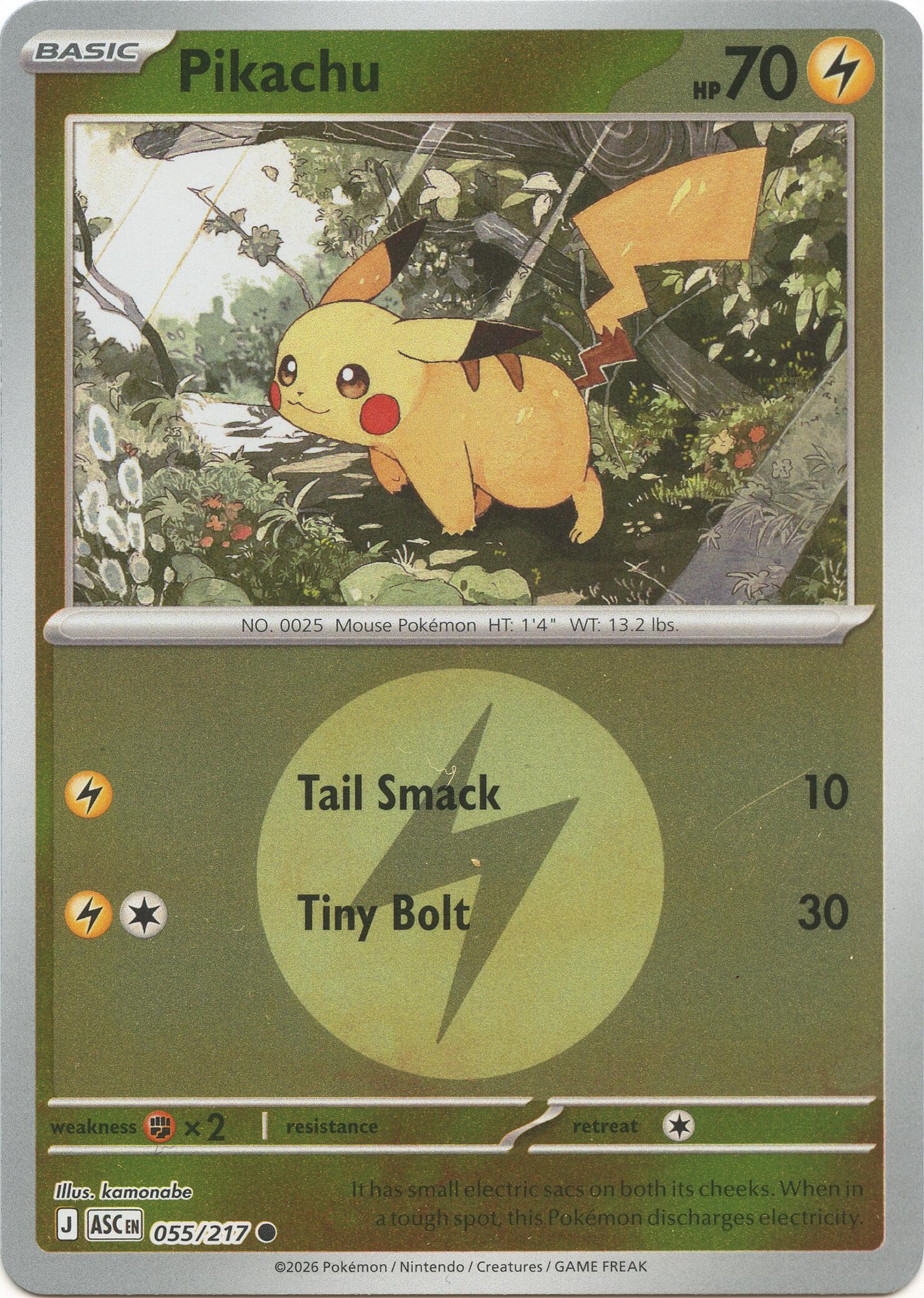 Pikachu (055/217) (Energy Symbol Pattern) [Mega Evolution: Ascended Heroes] | Shuffle n Cut Hobbies & Games