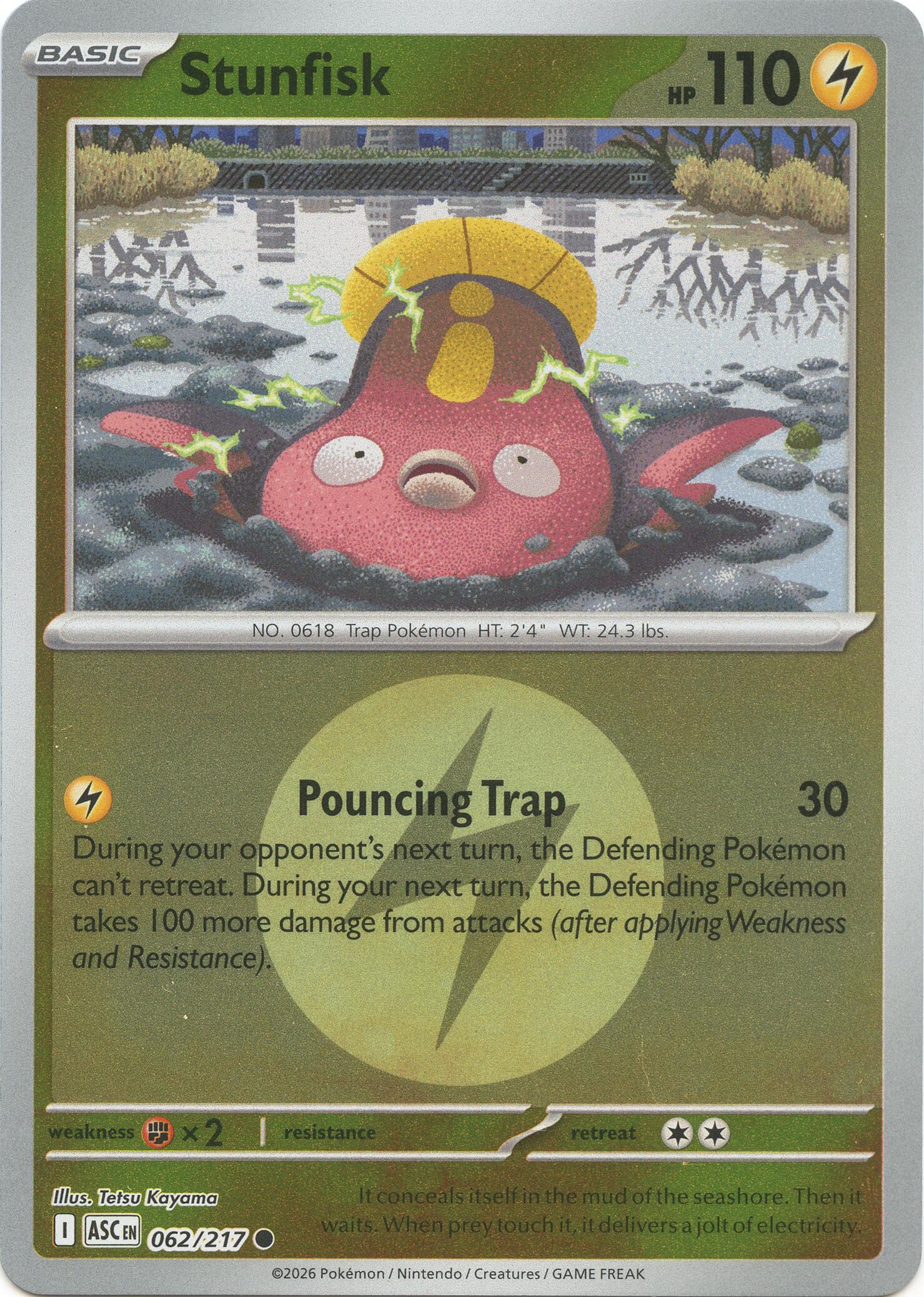 Stunfisk (062/217) (Energy Symbol Pattern) [Mega Evolution: Ascended Heroes] | Shuffle n Cut Hobbies & Games