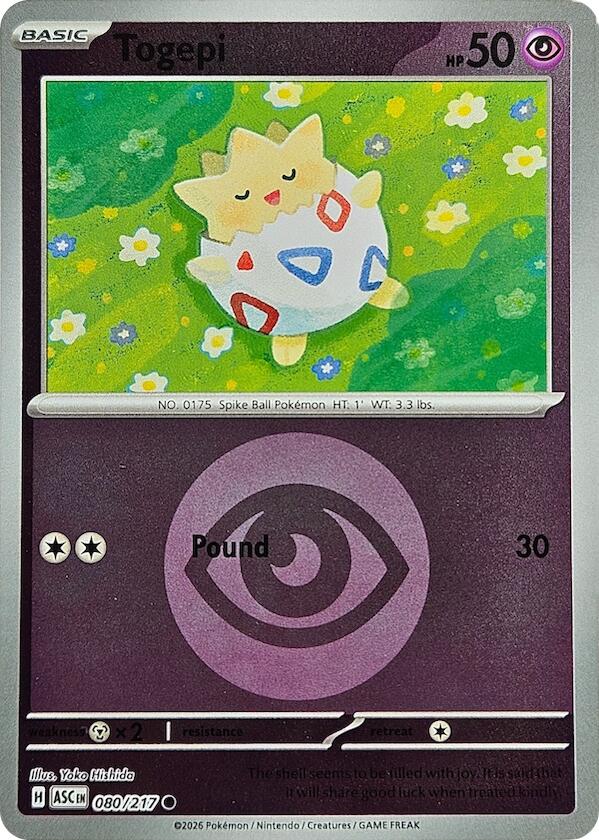 Togepi (080/217) (Energy Symbol Pattern) [Mega Evolution: Ascended Heroes] | Shuffle n Cut Hobbies & Games