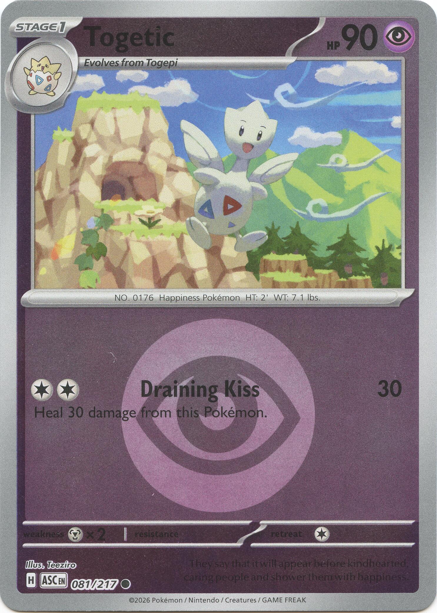 Togetic (081/217) (Energy Symbol Pattern) [Mega Evolution: Ascended Heroes] | Shuffle n Cut Hobbies & Games