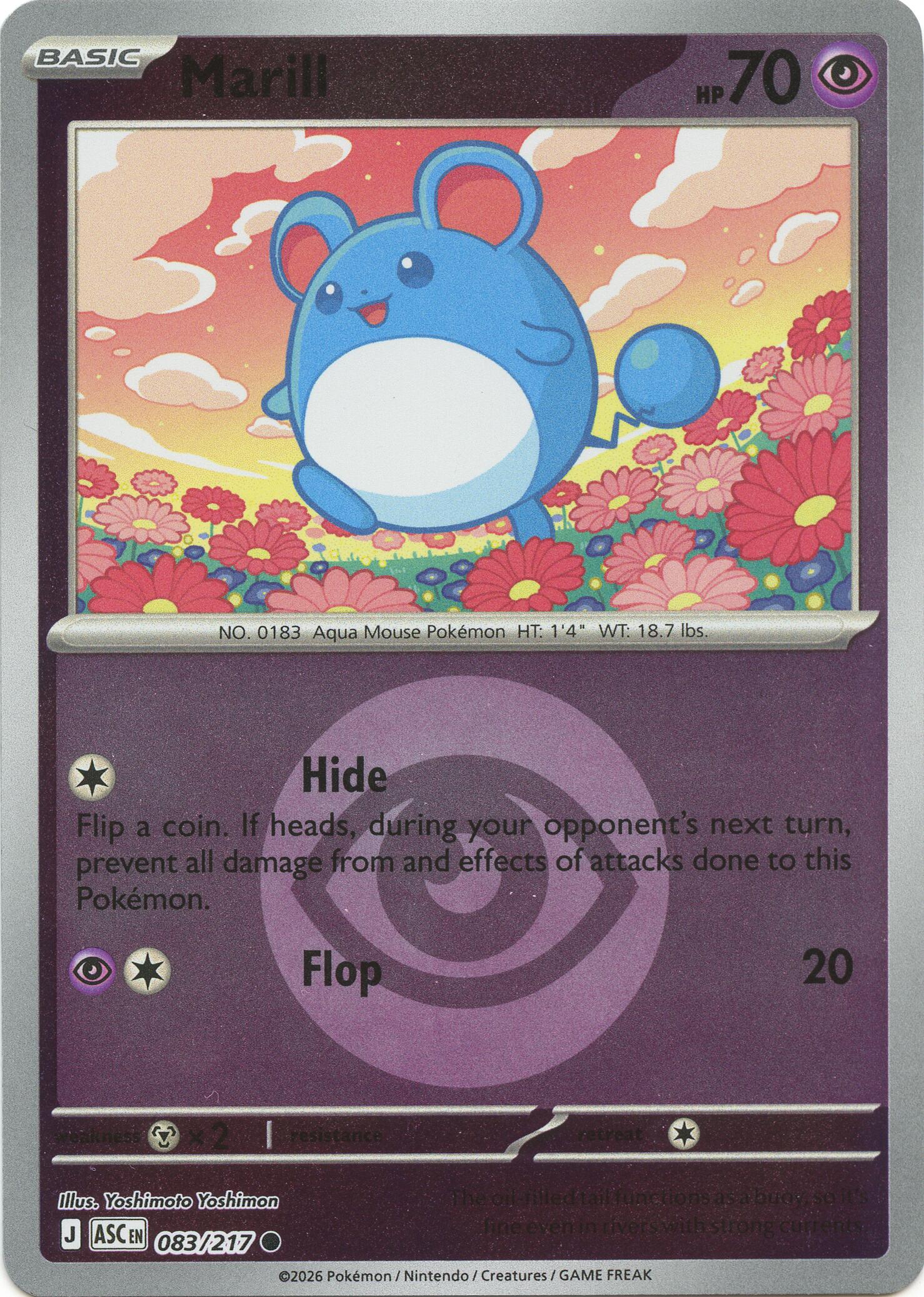 Marill (083/217) (Energy Symbol Pattern) [Mega Evolution: Ascended Heroes] | Shuffle n Cut Hobbies & Games