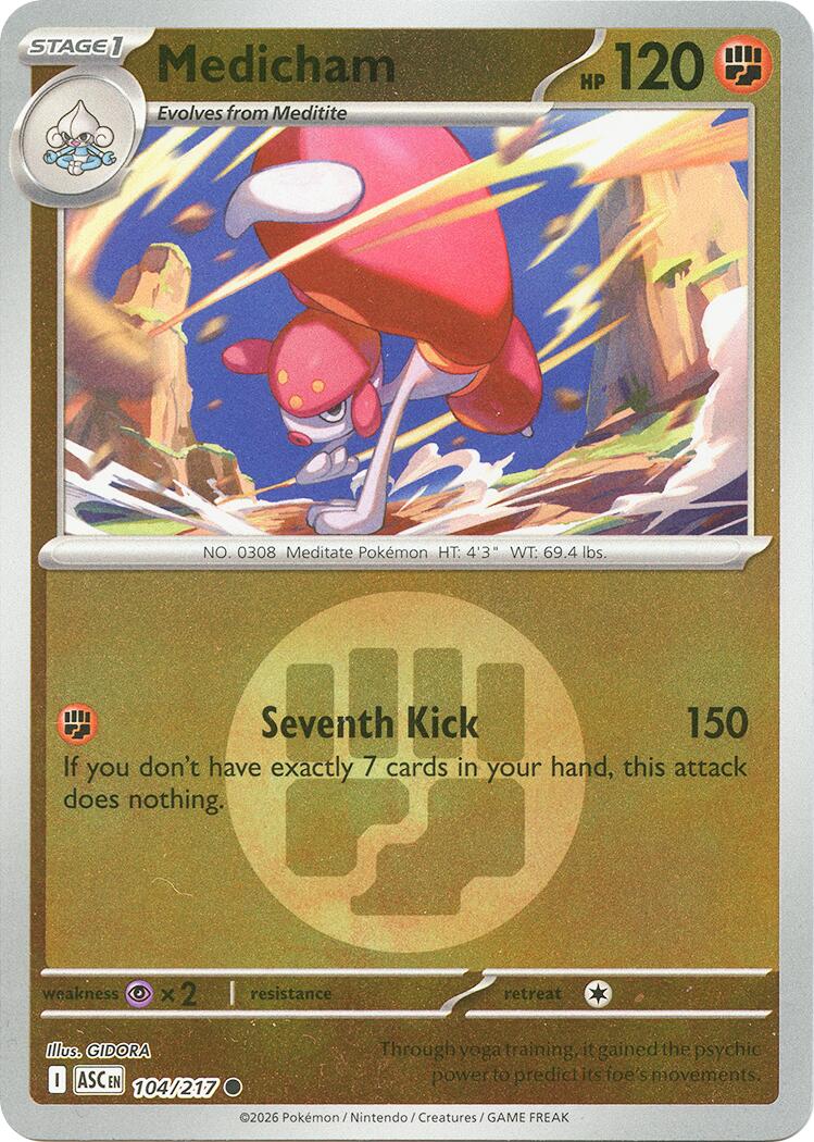 Medicham (104/217) (Energy Symbol Pattern) [Mega Evolution: Ascended Heroes] | Shuffle n Cut Hobbies & Games