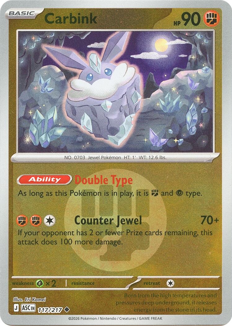 Carbink (117/217) (Energy Symbol Pattern) [Mega Evolution: Ascended Heroes] | Shuffle n Cut Hobbies & Games